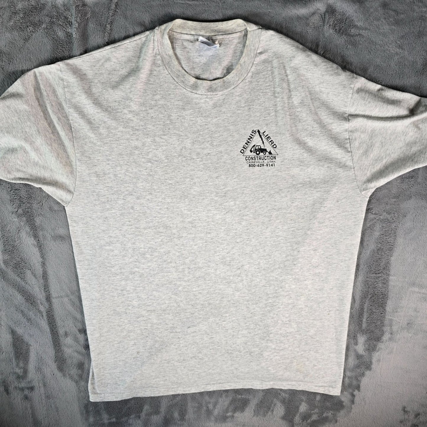 Vintage 1990s Hanes Dennis Lierd Construction Caineville, Utah T-Shirt (XL)