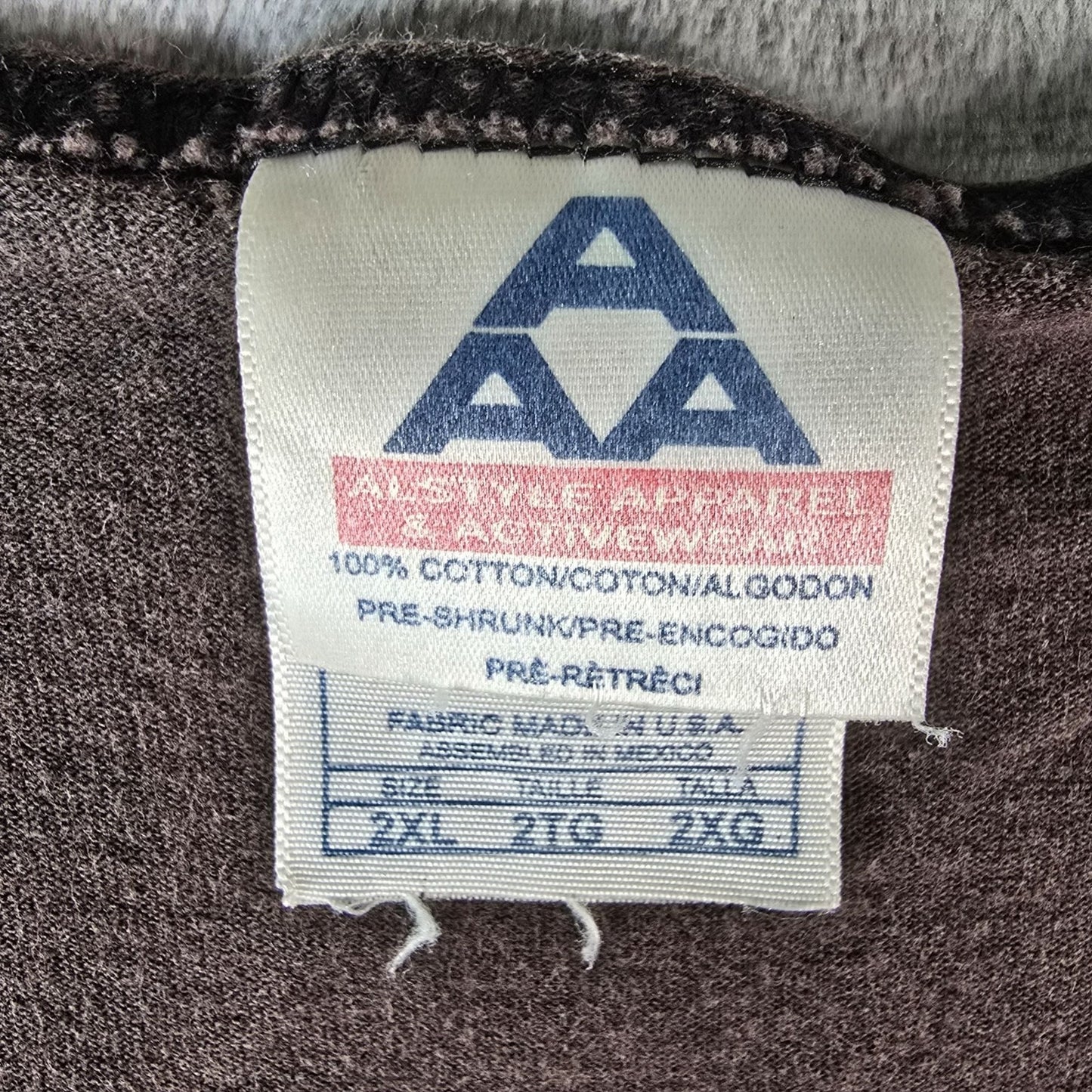 Vintage Y2K AAA Hawaiian Island Map Faded Brown Tourist Souvenir Tank Top (2XL)