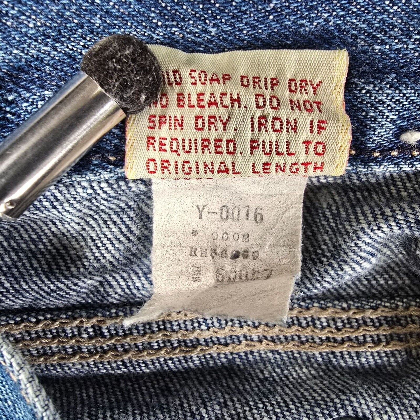 Vintage Early 1980s Calvin Klein Mens Distressed Straight Leg Blue Jeans (29x33)