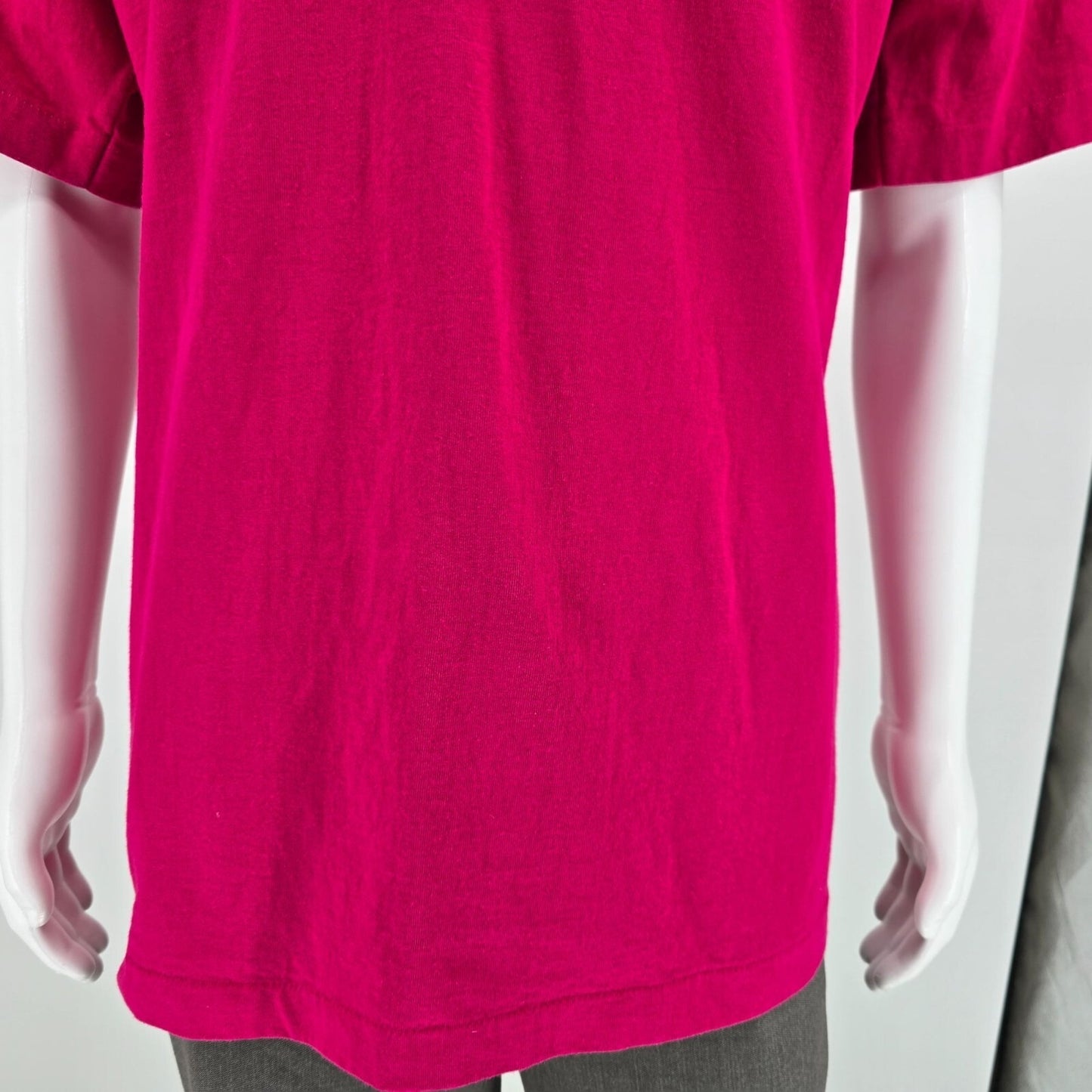 Vintage 1990s Fazoli's "Italian can be fun!" Single Stitch Fuschia T-Shirt (XL)