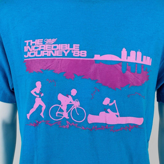 Vintage 1988 "The Miller Incredible Journey '88" Single Stitch T-Shirt (M)