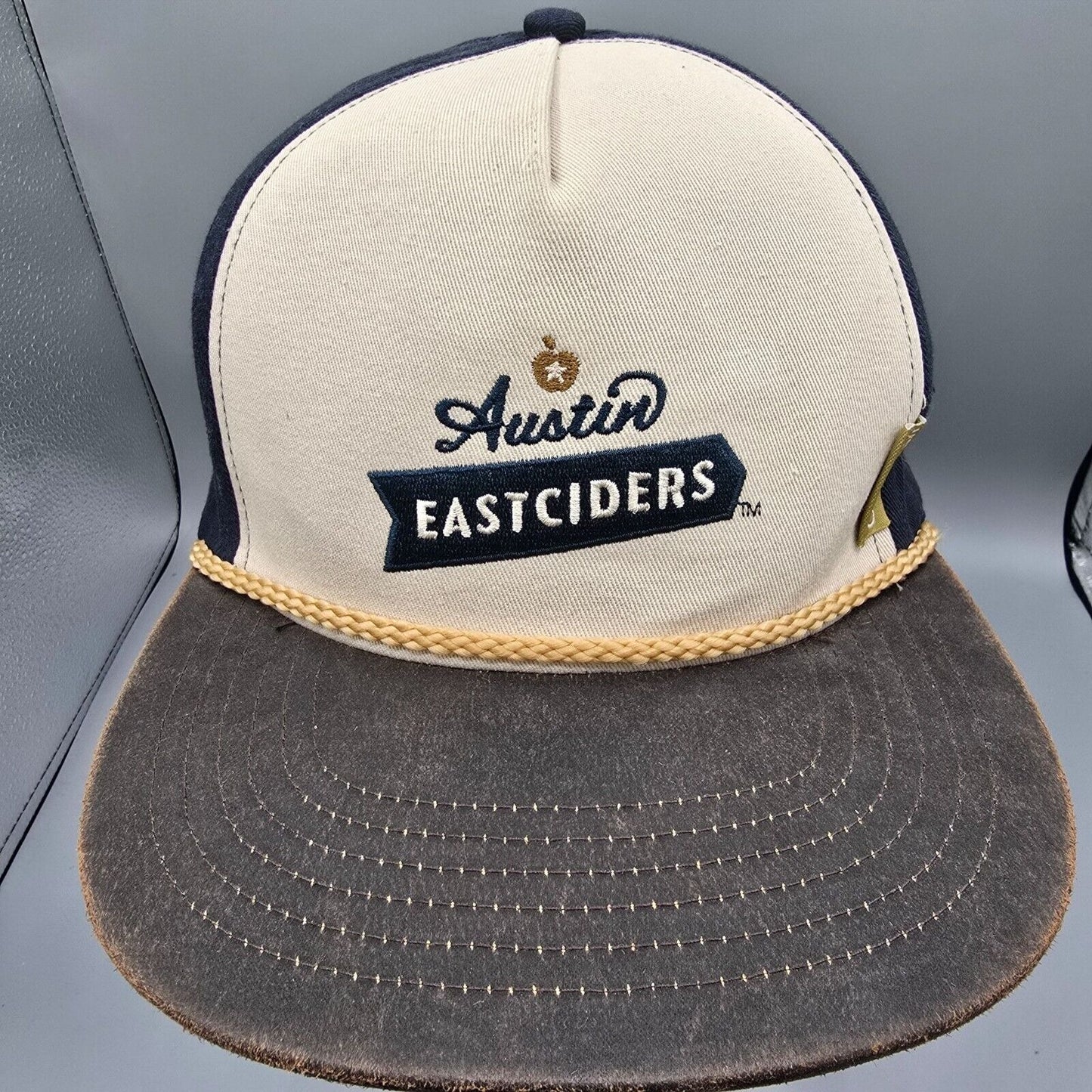 Austin Eastciders "Cider Y'all" Beige & Brown Cotton Snapback Five-Panel Hat