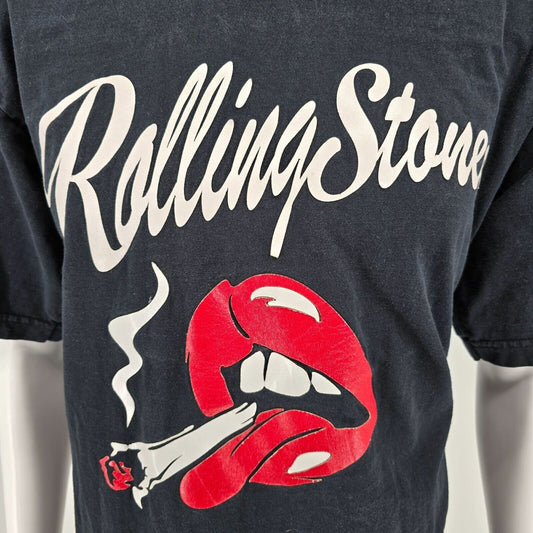 Vintage Y2K Pro 5 "Rolling Stoned" Black Graphic Parody T-Shirt (L) *Holes