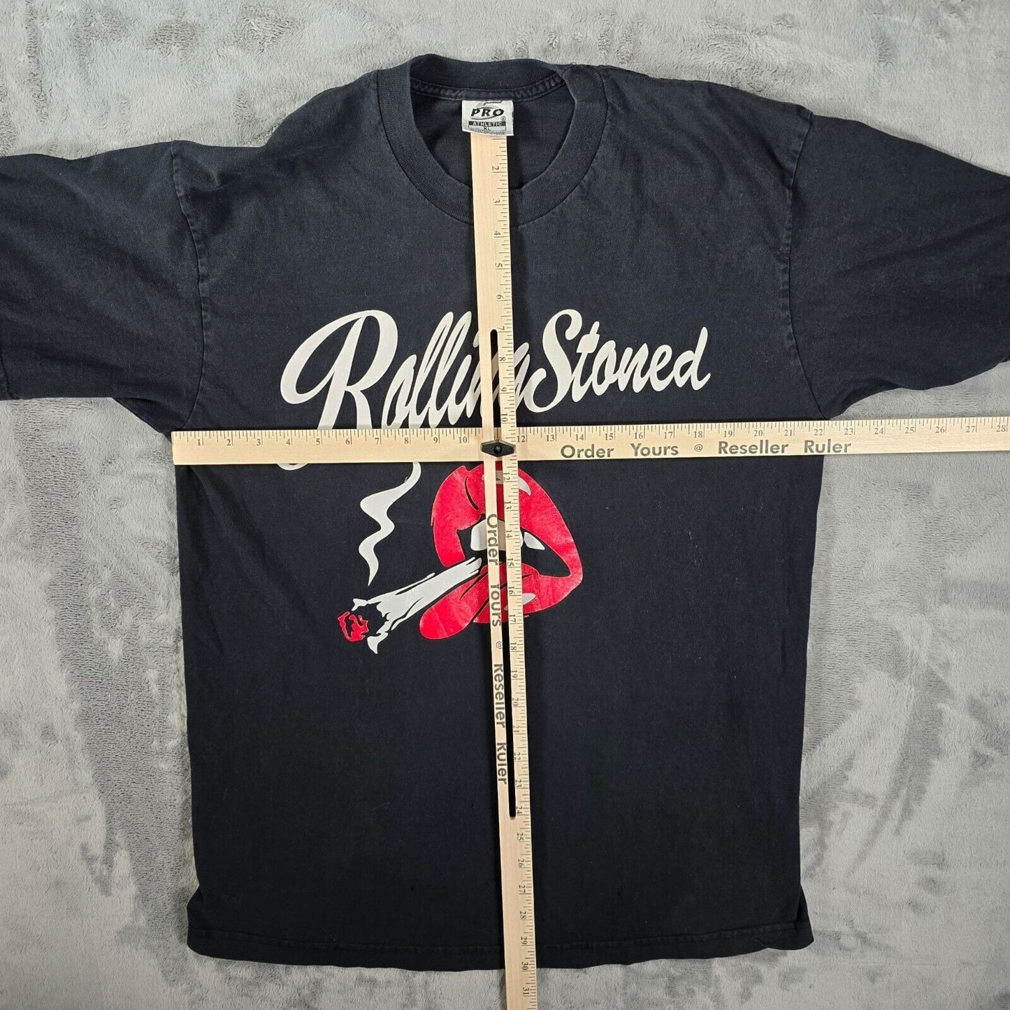 Vintage Y2K Pro 5 "Rolling Stoned" Black Graphic Parody T-Shirt (L) *Holes