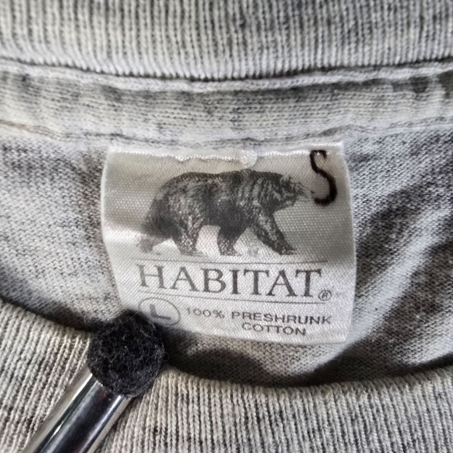 Distressed Vintage 1990s Habitat Native American Spirit Eagle Gray T-Shirt (L)