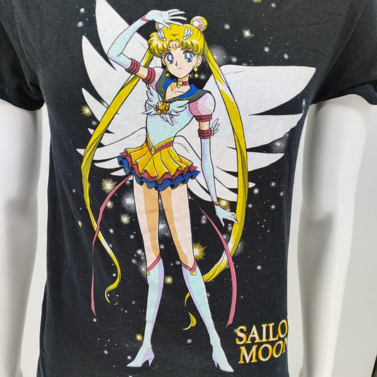 Sailor Moon Naoko Takeuchi Anime Black Graphic T-Shirt (Small)