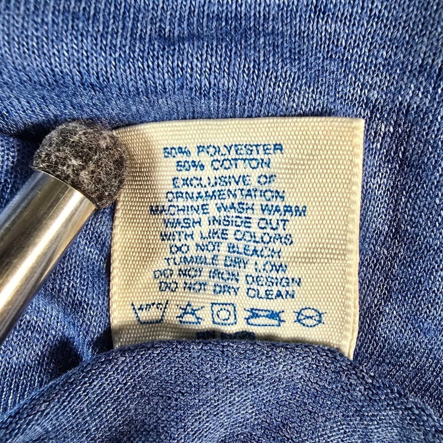 Vintage 1980s Velva Sheen Montgomery Script Logo Soft & Thin Blue T-Shirt (L)