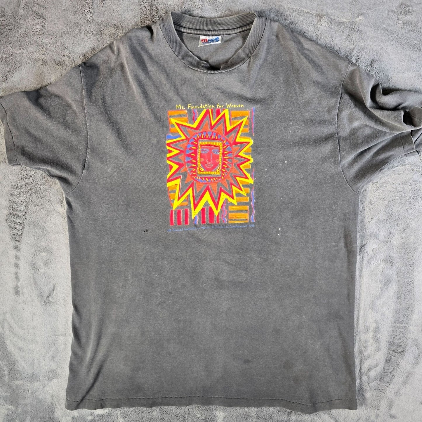 Vintage 1995 Ms. Foundation for Women 7th Annual Institute Sunburst T-Shirt (L)
