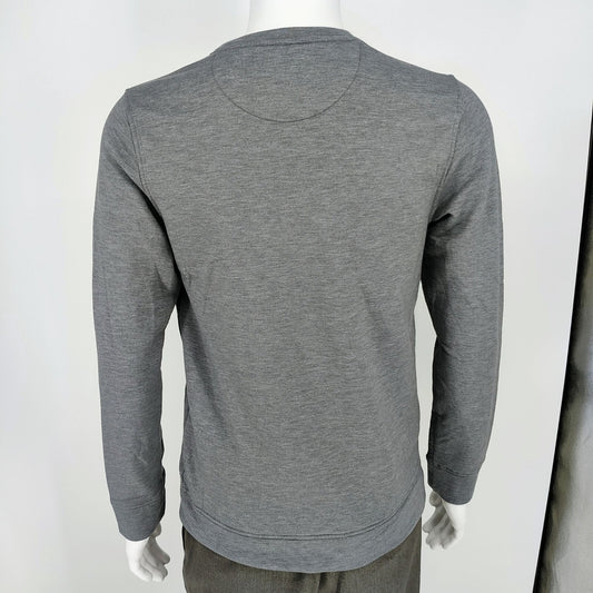 Sonoma Mens Gray Modal Blend Long-Sleeve Crewneck Sleepwear Pajama Top (Small)