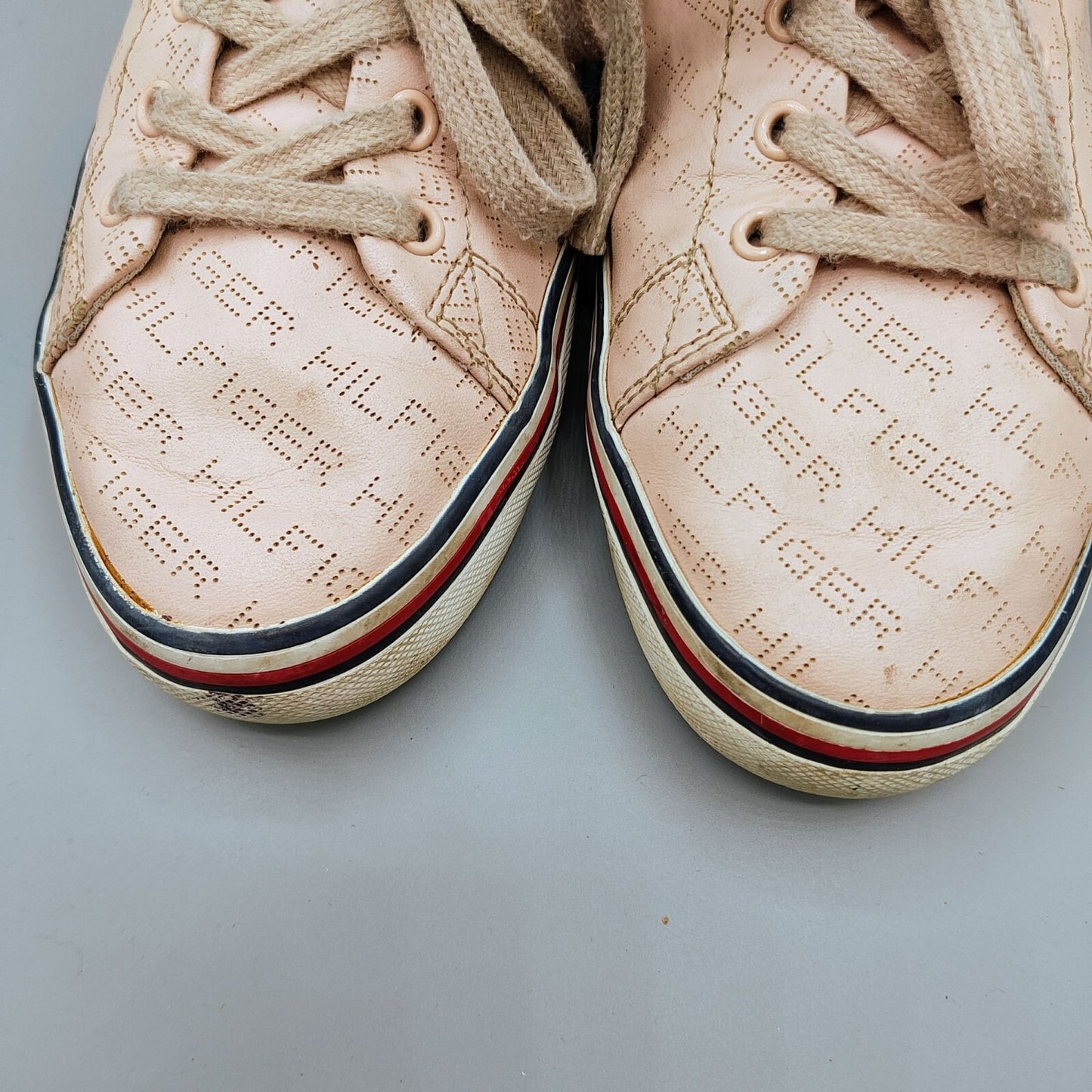 Tommy Hilfiger Women's Falcor Lingerie Pink Faux Leather Low Top Sneakers (9M)