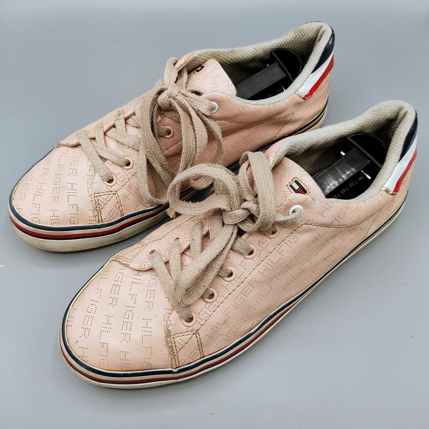 Tommy Hilfiger Women's Falcor Lingerie Pink Faux Leather Low Top Sneakers (9M)