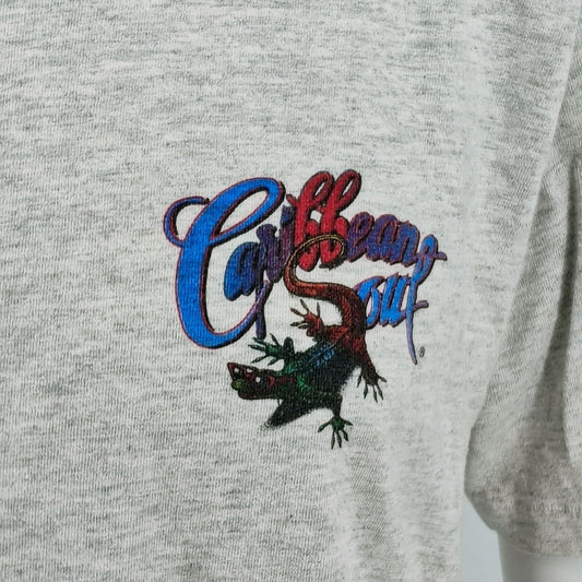 Vintage 1990s Single Stitch Caribbean Soul "I Need Time For To Play!" T-Shirt (L)