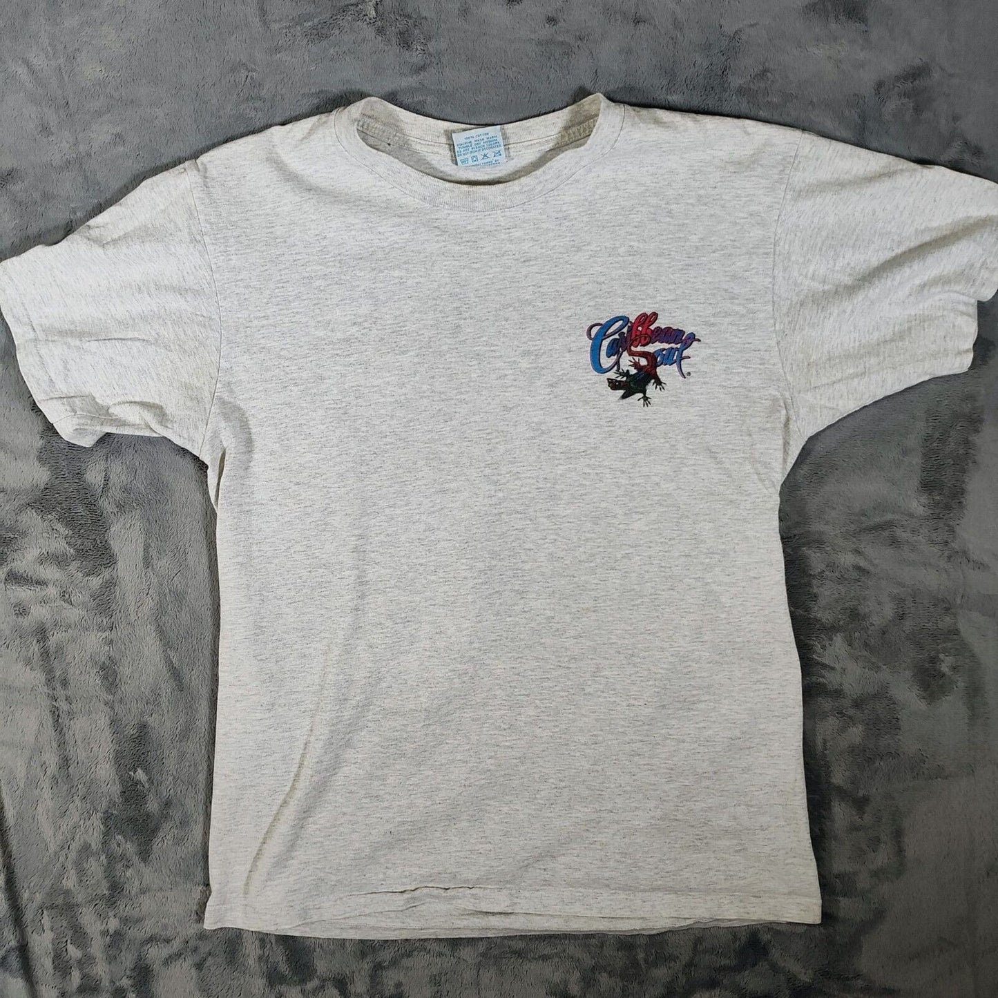 Vintage 1990s Single Stitch Caribbean Soul "I Need Time For To Play!" T-Shirt (L)