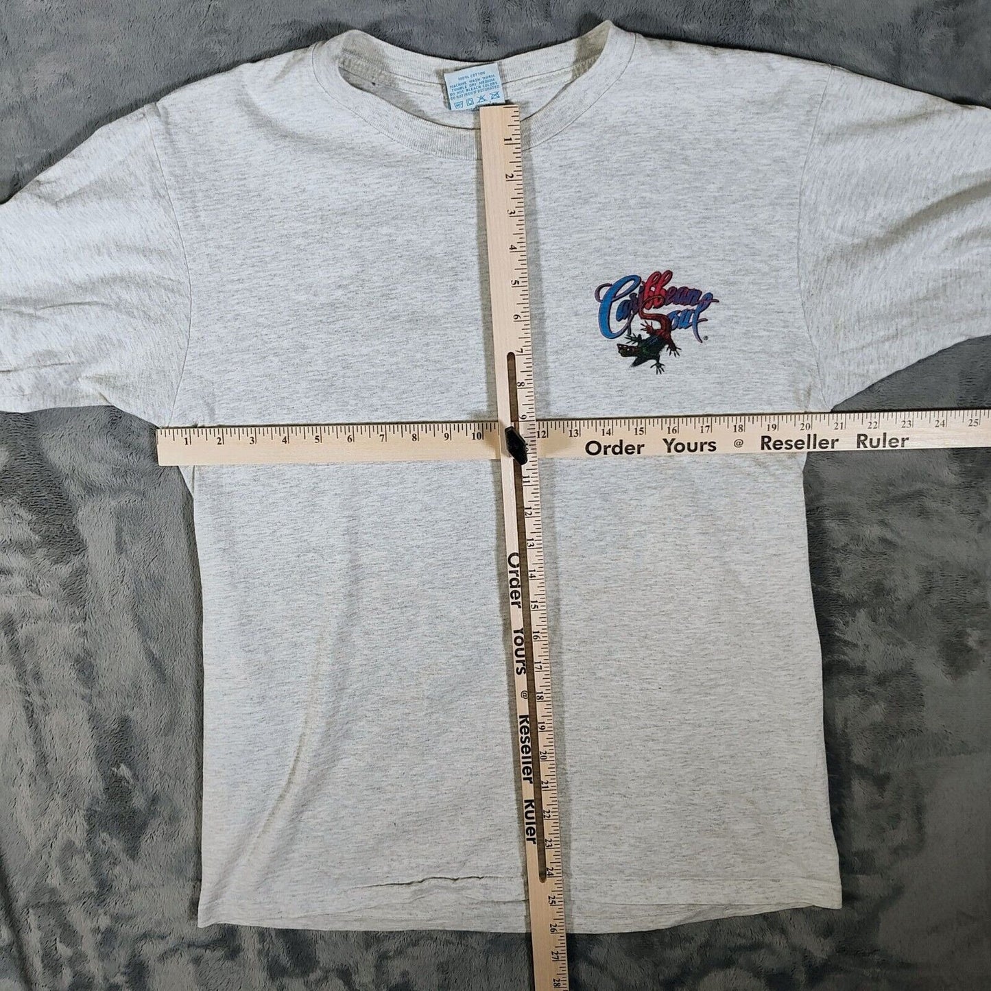 Vintage 1990s Single Stitch Caribbean Soul "I Need Time For To Play!" T-Shirt (L)