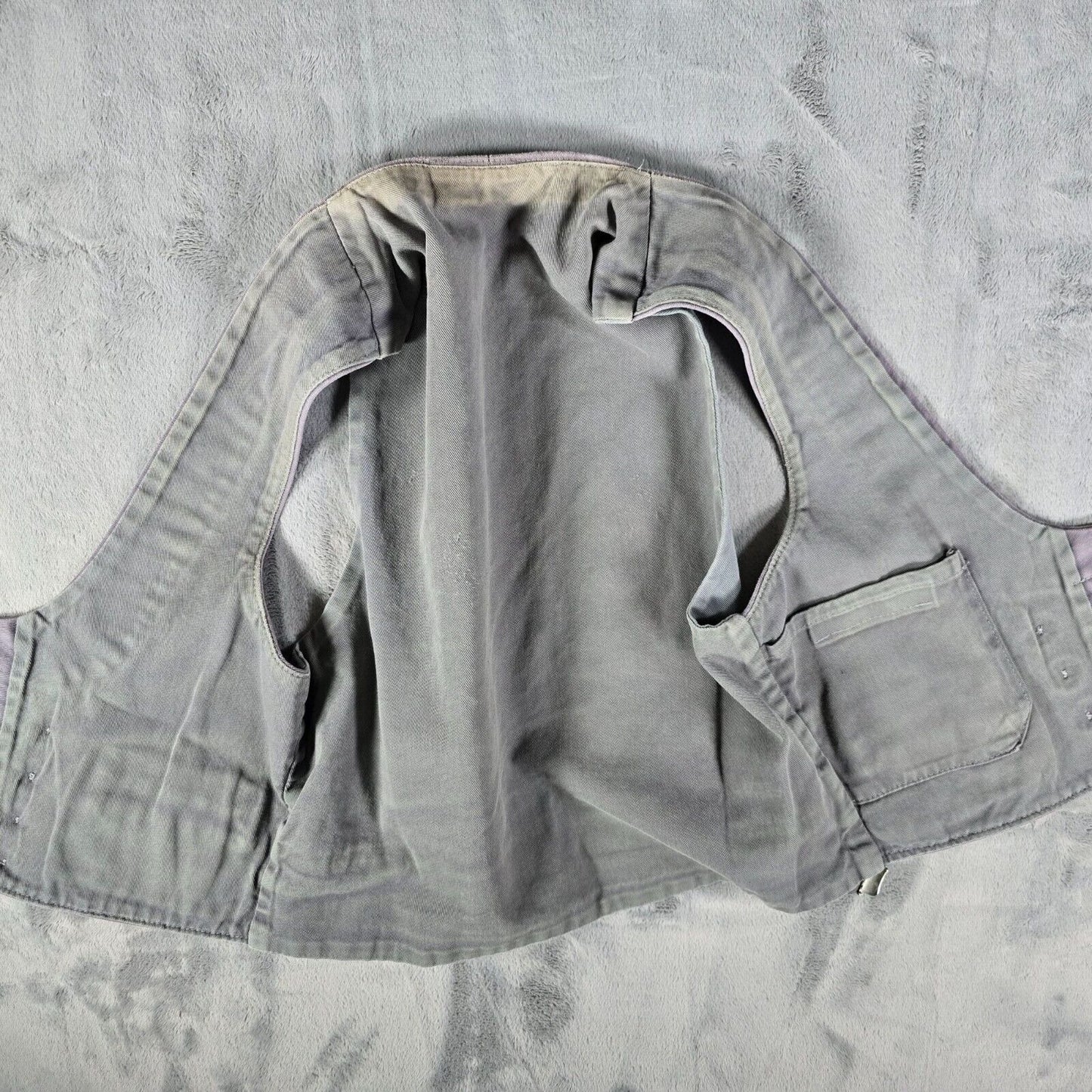 Distressed FHB Detlef German Double-Breasted Workwear Carpenter Guild Vest (XS)