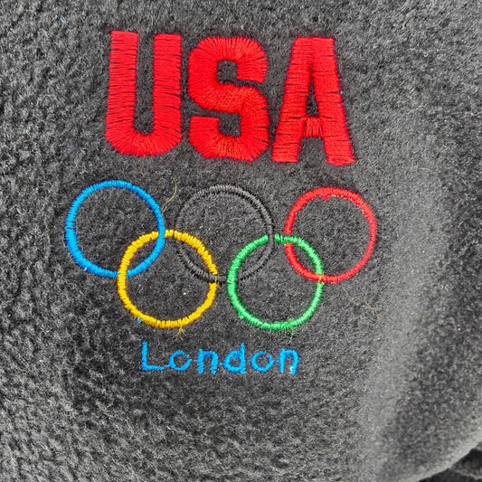 United States Olympic Committee 2012 London Olympics Black Fleece Jacket XL