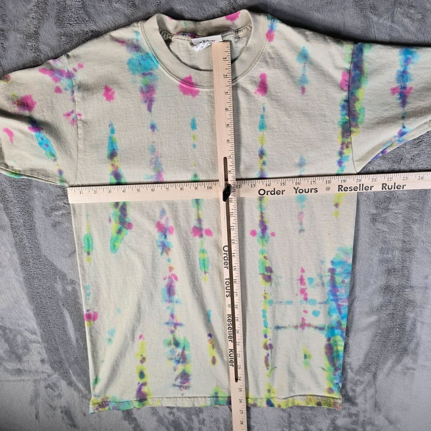 Vintage Y2K/2000s Walt Disney World Beige All Over Tie-Dye Pattern T-Shirt (M)