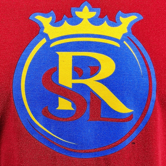 Adidas Real Salt Lake Logo Major League Soccer Red Long Sleeve Graphic Shirt (M)