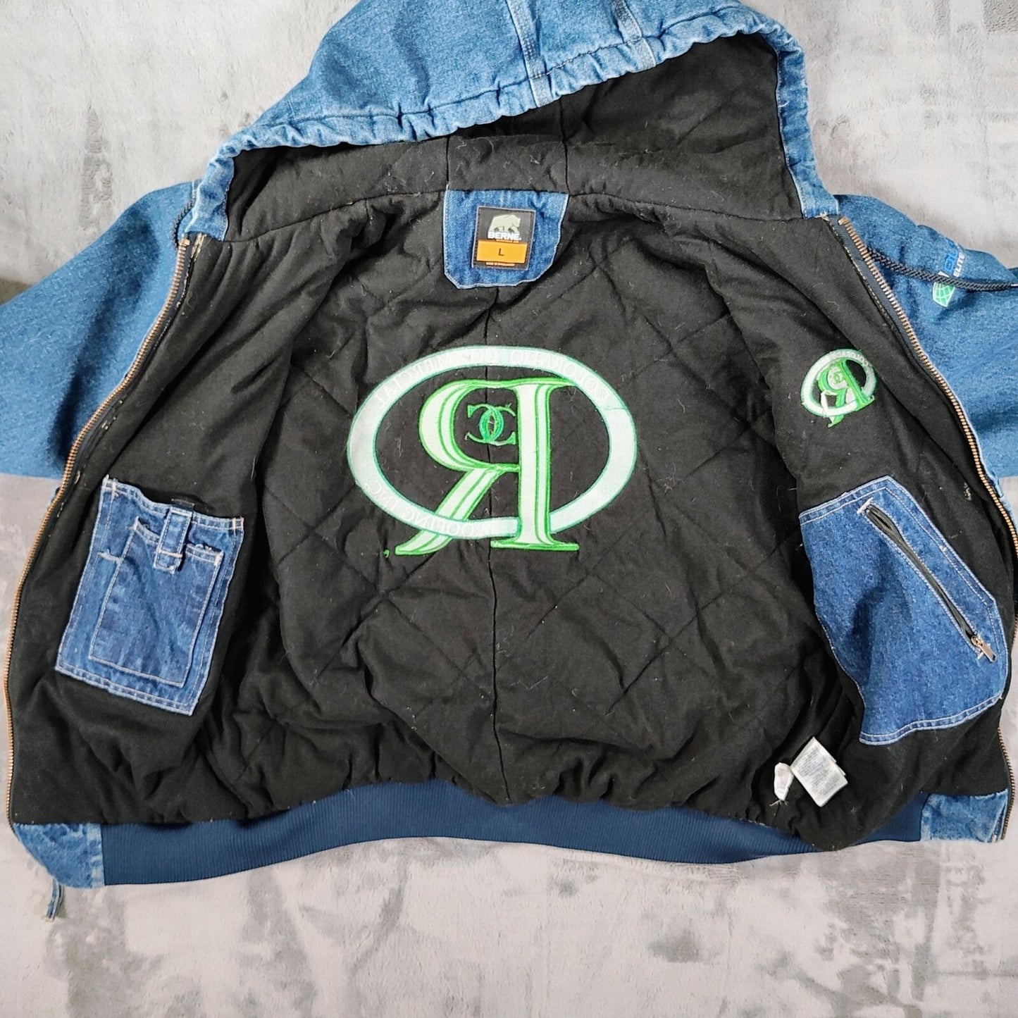 Berne Workwear "Colorado Commercial Roofing" Insulated Denim Jacket (Large)