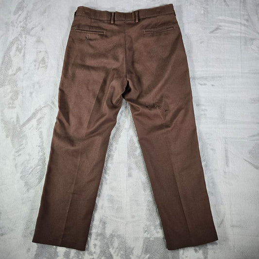 Distressed Vintage 1990s Levi's Action Slacks Brown Dress Pants (34x29)