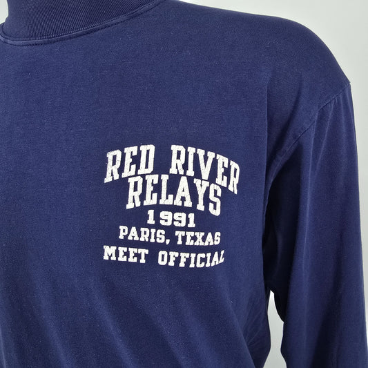 Vintage 1991 Red River Relays Paris Texas Meet Official Long Sleeve T-Shirt L/XL