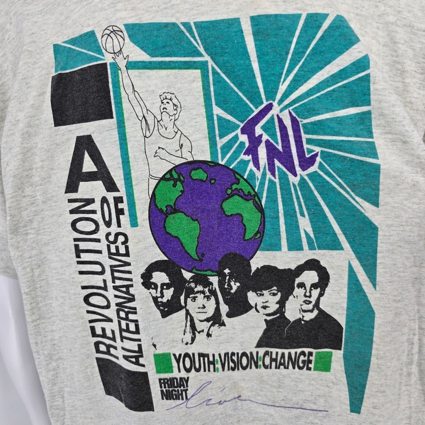 Vintage 1990s Friday Night Live Youth:Vision:Change Youth Program T-Shirt (XL)
