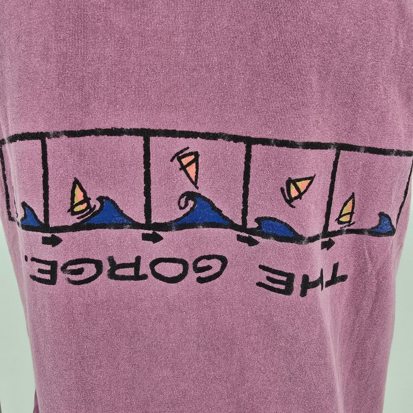 Vintage 1990s Oneita Columbia River Gorge Windsailing Graphic Tank Top (S/M)
