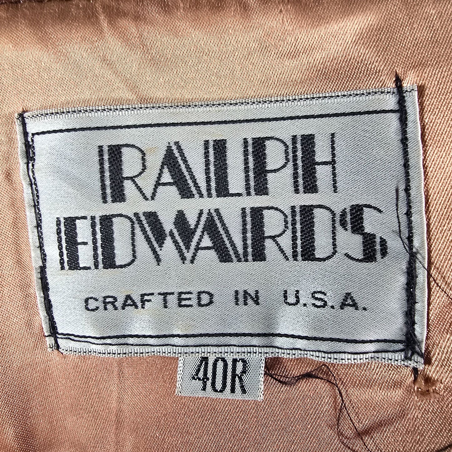 Vintage 1970s Ralph Edwards Ideal Zipper Full-Zip Brown Leather Jacket (Medium)