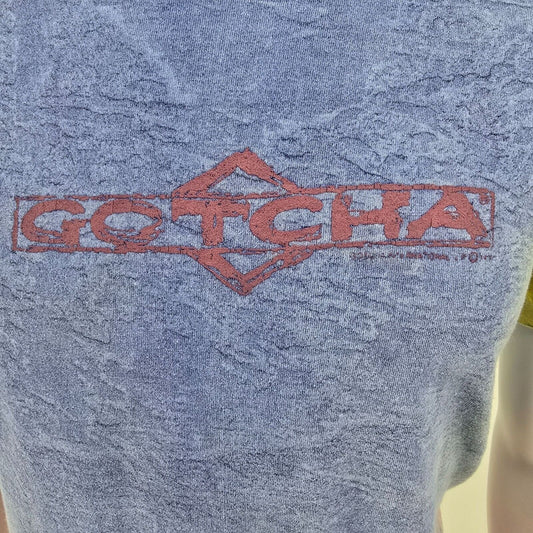 Vintage 1990s Gotcha Surfing Single Stitch Tie-Dye T-Shirt (Boys XL, Men's XS)