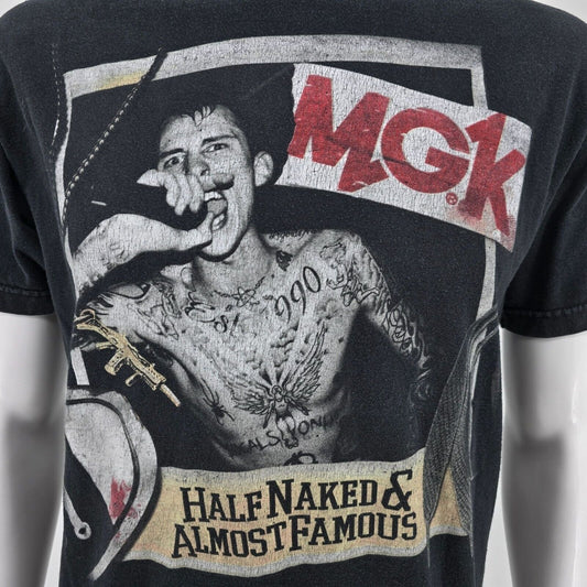Distressed 2012 Machine Gun Kelly Half Naked & Almost Famous Tour T-Shirt (M)