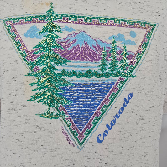 Vintage 1990s Miller/Brieland Graphics Colorado Souvenir Graphic T-Shirt (L)