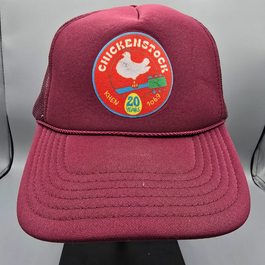 Chickenstock Music Festival Woodstock Parody Maroon Otto Snapback Trucker hat