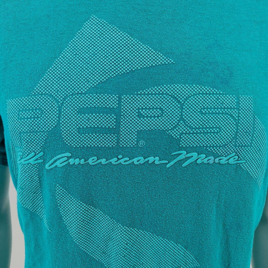 Vintage 1980s Pepsi Apparel America "All American Made" Raised Print T-Shirt (L)