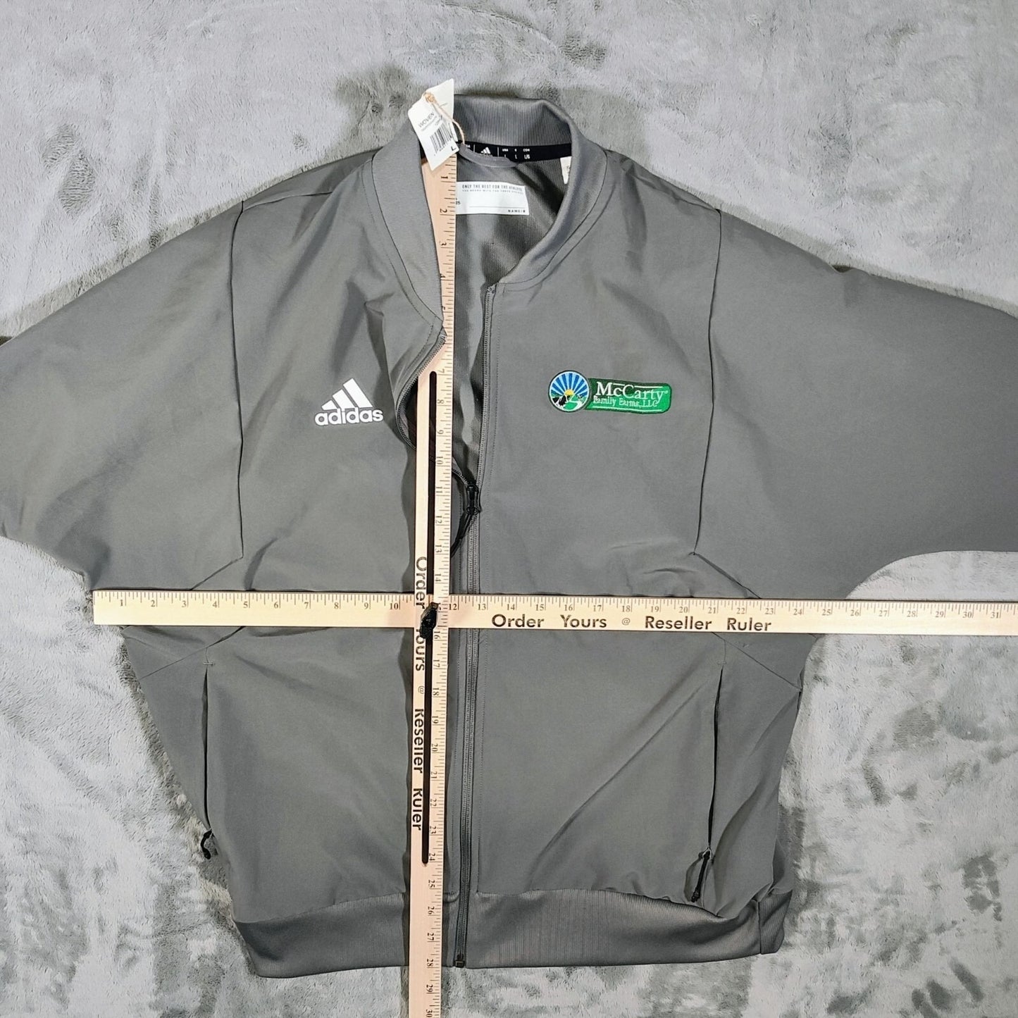 NWD Adidas "McCarty Family Farms" Men’s Sideline 21 Woven Bomber Jacket (Large)