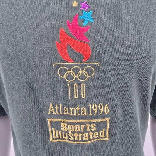 Vintage 1996 Champion Atlanta Olympics/Sports Illustrated Embroidered T-Shirt XL
