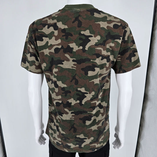 Modern Pro Club Comfort Woodland Camouflage Olive/Brown Streetwear T-Shirt (M)