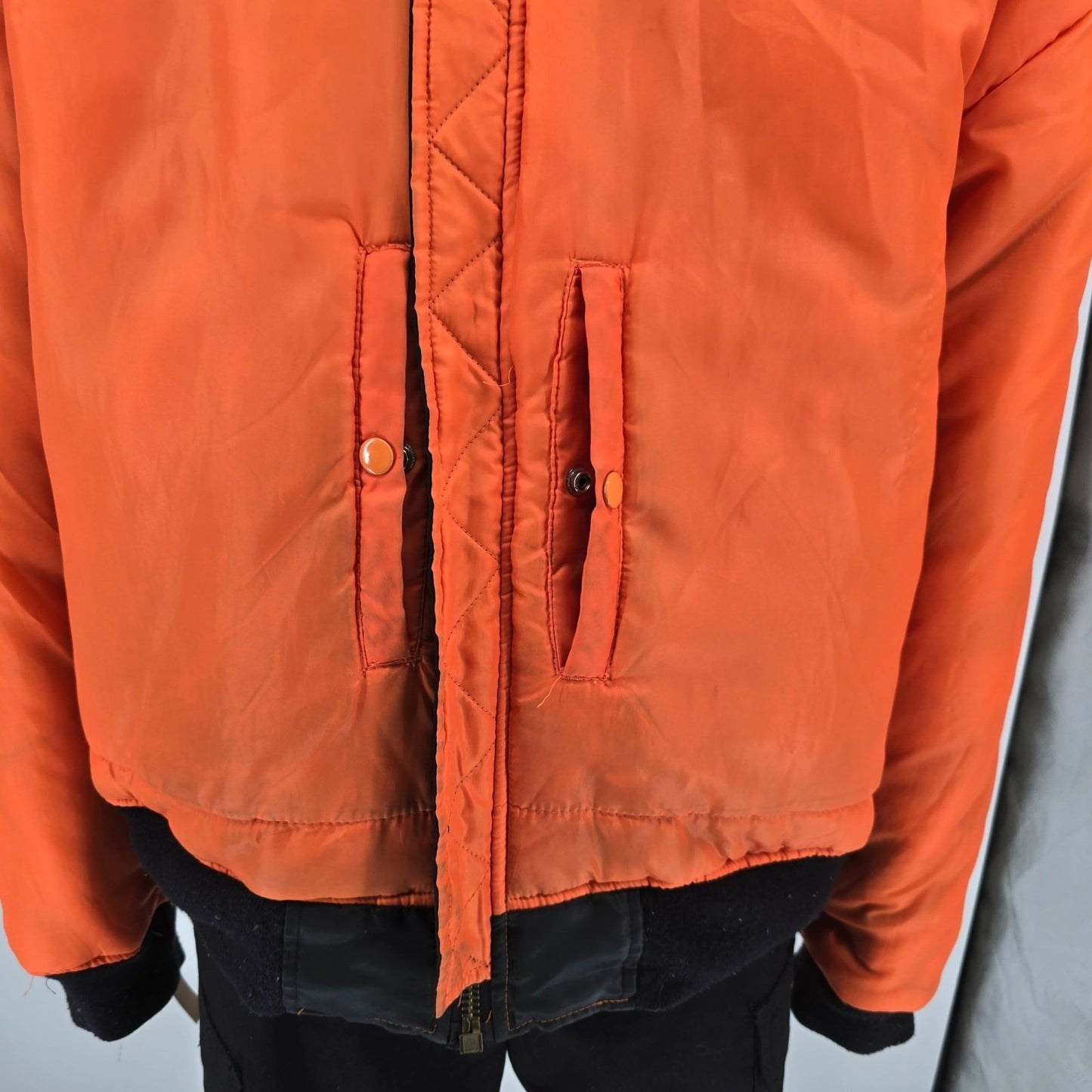 Vintage Y2K Counterattack MA-1 Style Reversible Satin Bomber Jacket (XL)