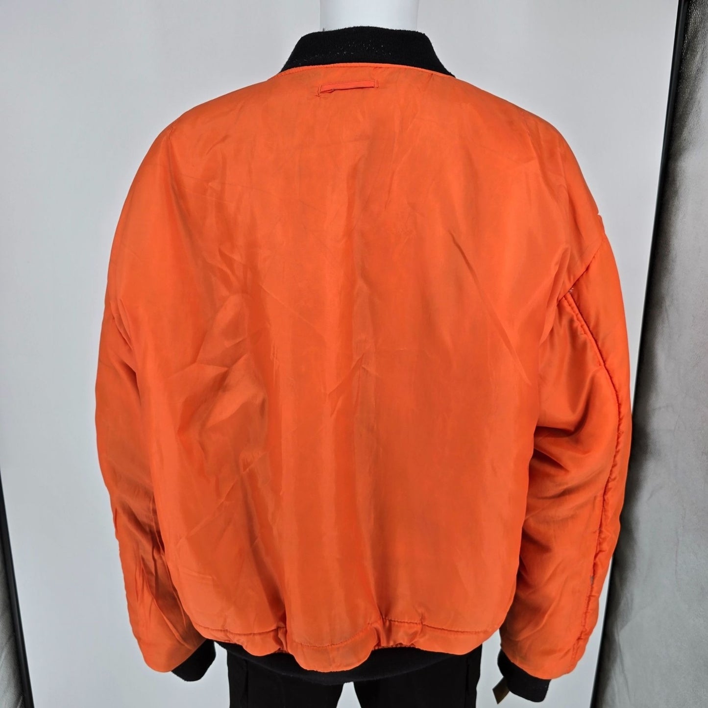 Vintage Y2K Counterattack MA-1 Style Reversible Satin Bomber Jacket (XL)
