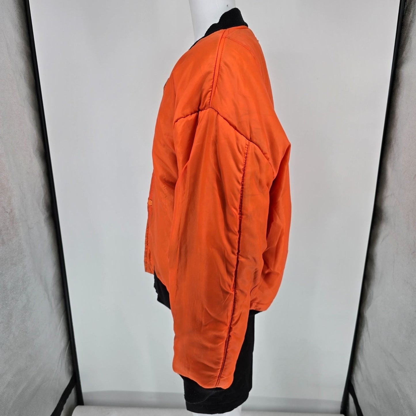 Vintage Y2K Counterattack MA-1 Style Reversible Satin Bomber Jacket (XL)
