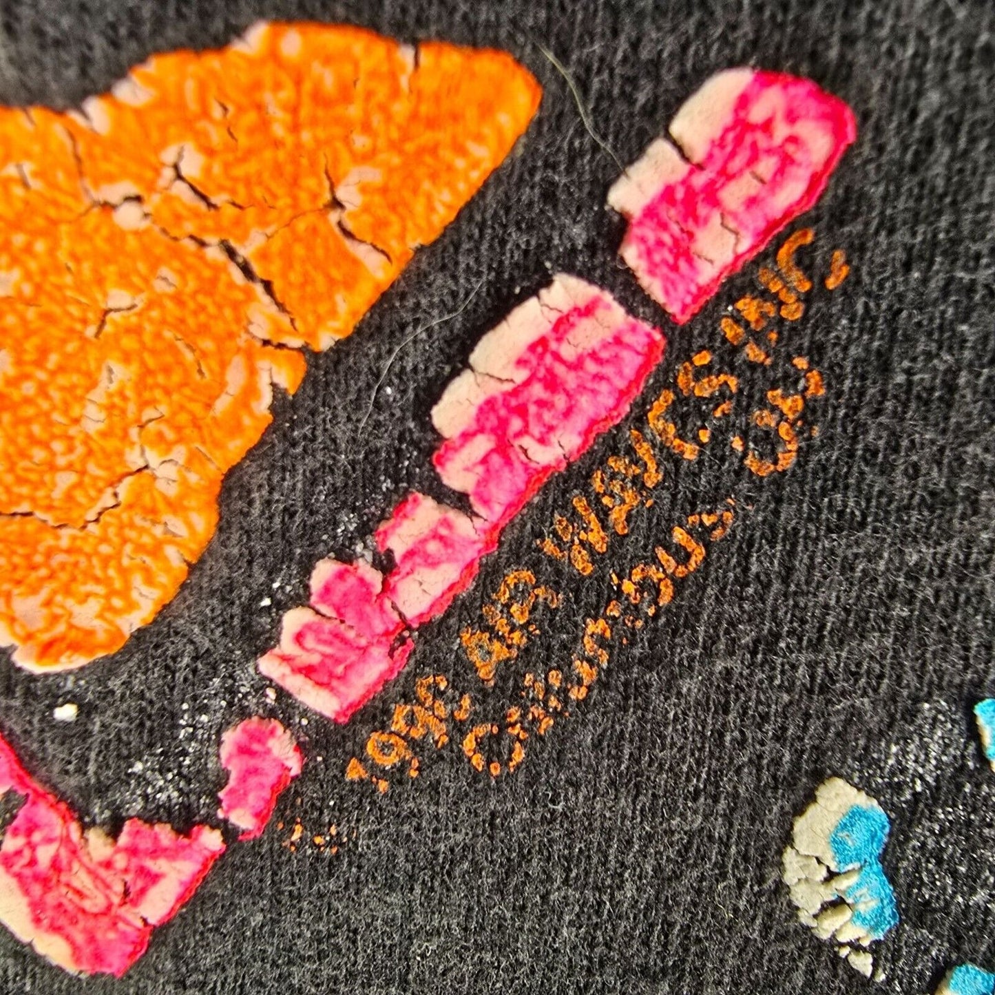 Vintage 1990s Distressed Duck, NC Single Stitch Art Deco Graphic T-Shirt (M/L)