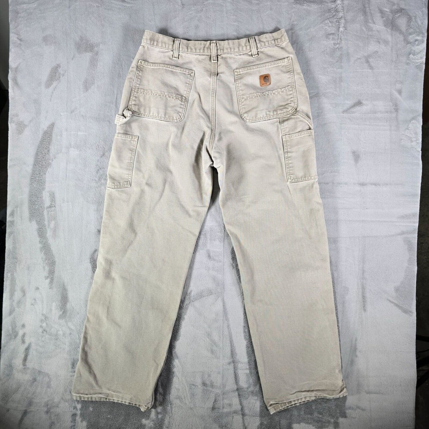 Vintage Y2K Carhartt B11 Men's Loose Fit Washed Duck Utility Work Pants (33x31)