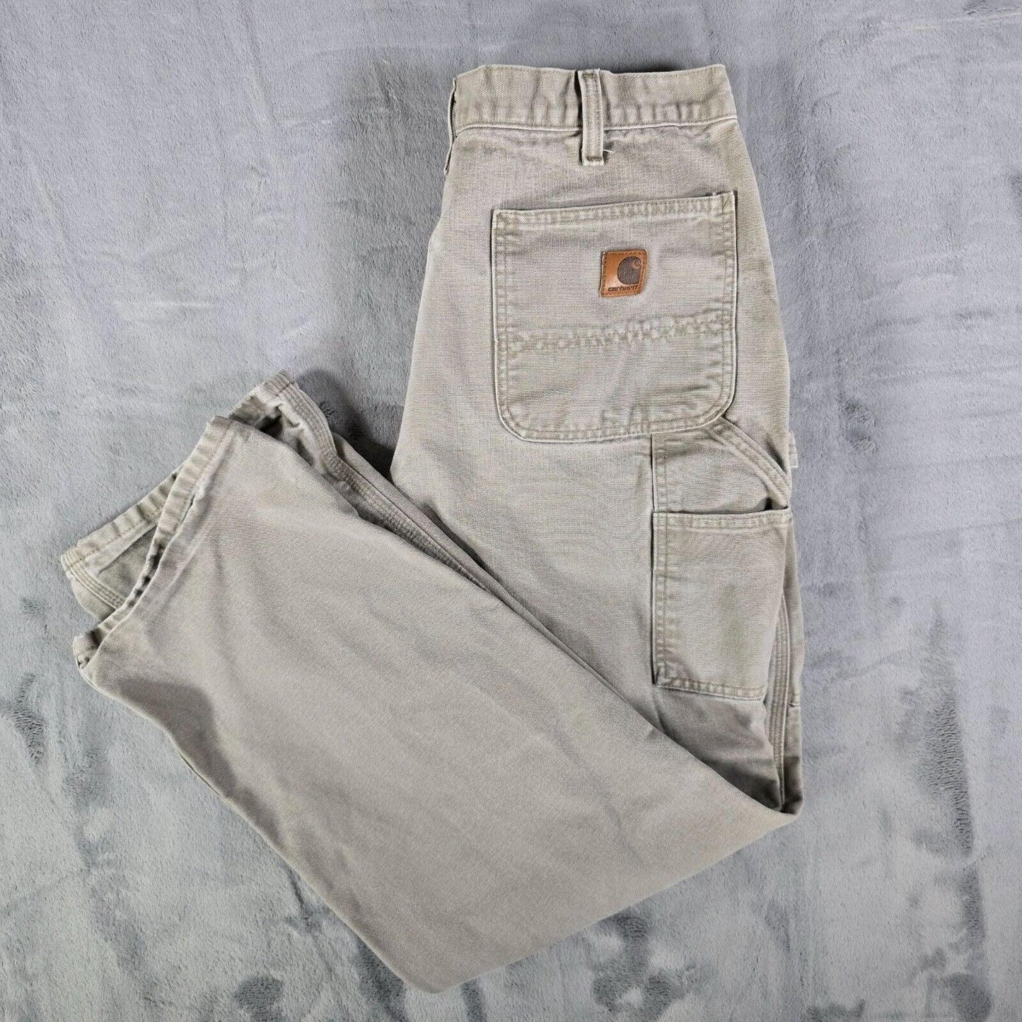 Vintage Y2K Carhartt B11 Men's Loose Fit Washed Duck Utility Work Pants (33x31)