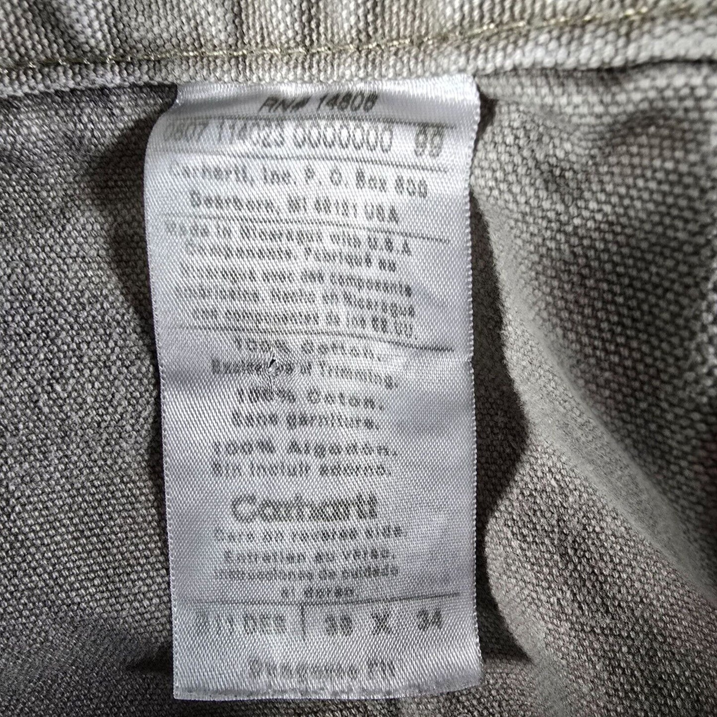 Vintage Y2K Carhartt B11 Men's Loose Fit Washed Duck Utility Work Pants (33x31)