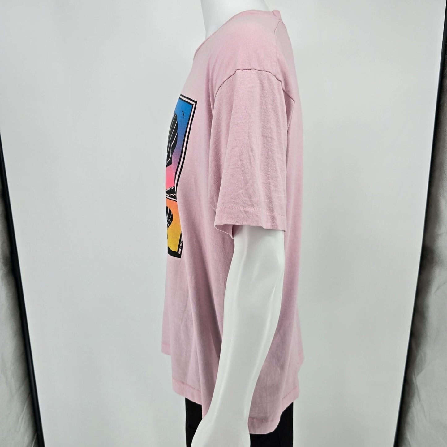 Vintage 1990s Expressions Unlimited Hot Air Balloon Sunset Pink T-Shirt (XL)