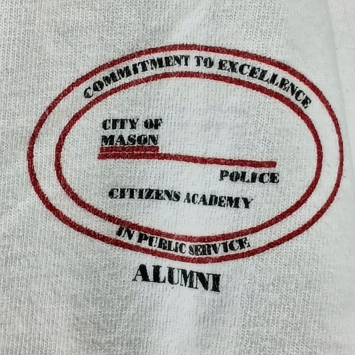 Vintage Lee Made in USA City of Mason Citizens Police Academy Alumni T-Shirt (L)