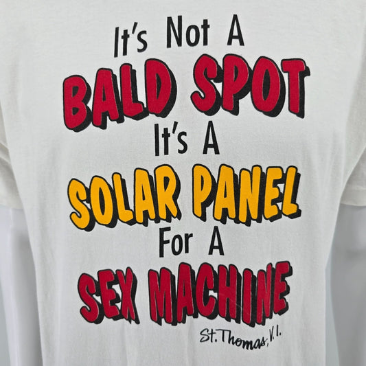 Vintage 1990s Bald Spot Sex Machine St. Thomas, V.I. Tourist T-Shirt (L/XL)
