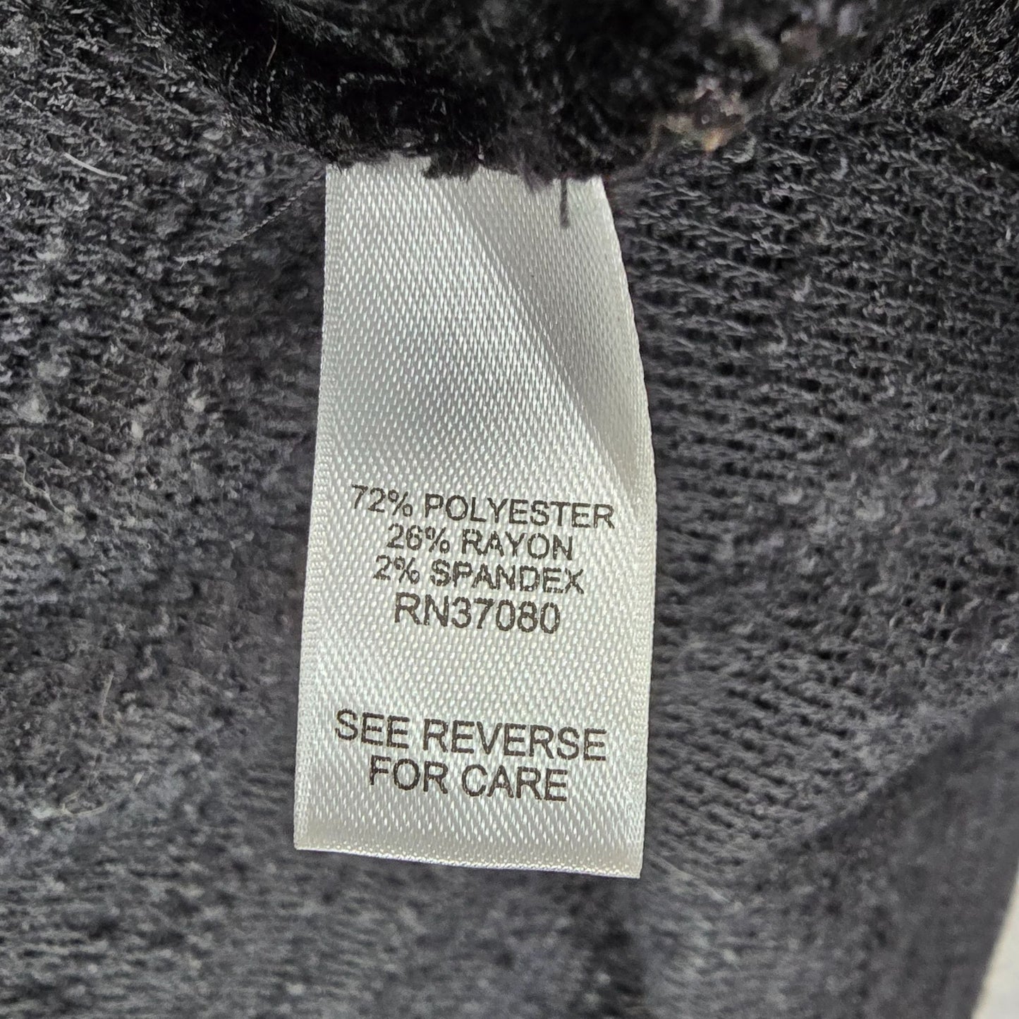 2010s Cato Woman Plus Size Black Open Knit Semi-Sheer Cardigan (4X/26/28W)