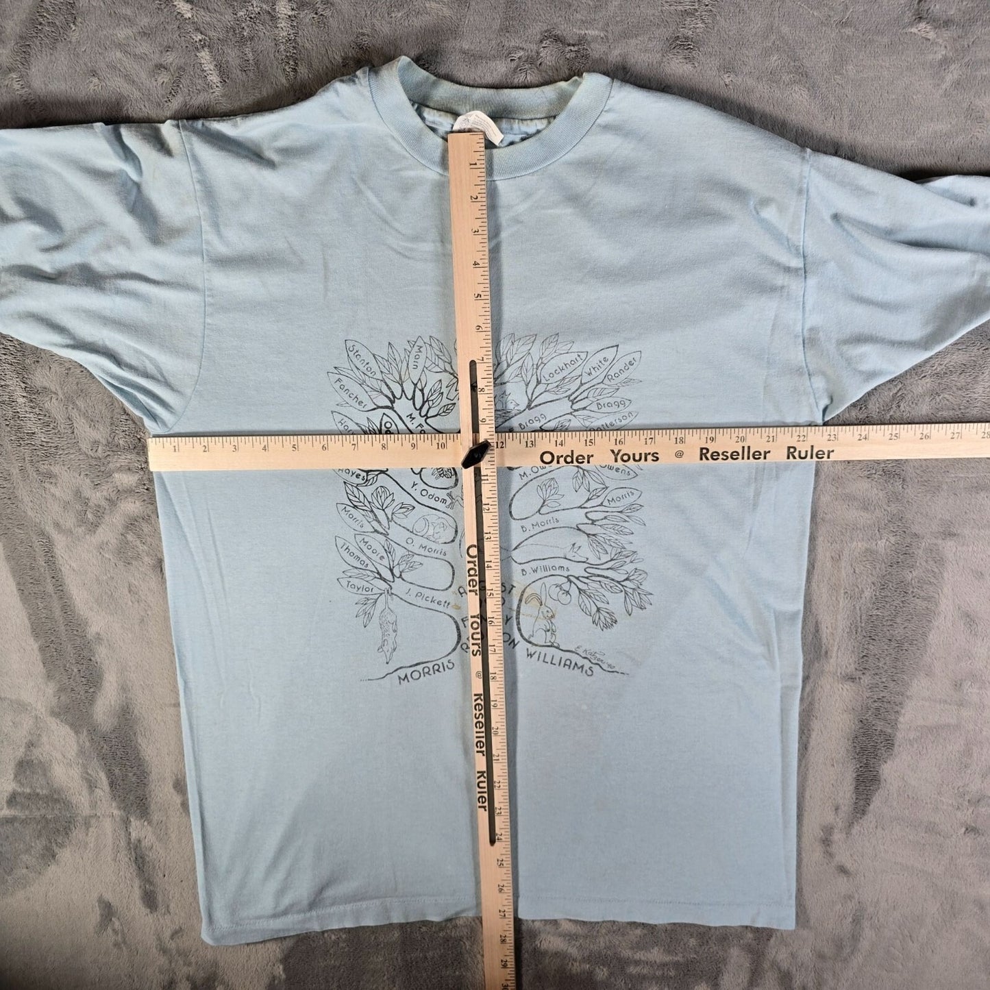 Distressed Vintage 1990 Morris Williams August Family Reunion T-Shirt (L/XL)