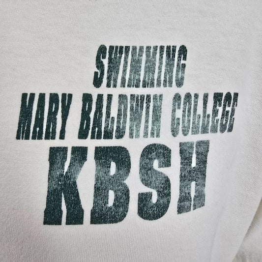 Vintage 1990s Russell Athletic Mary Baldwin College Swim Team T-Shirt (L/XL)
