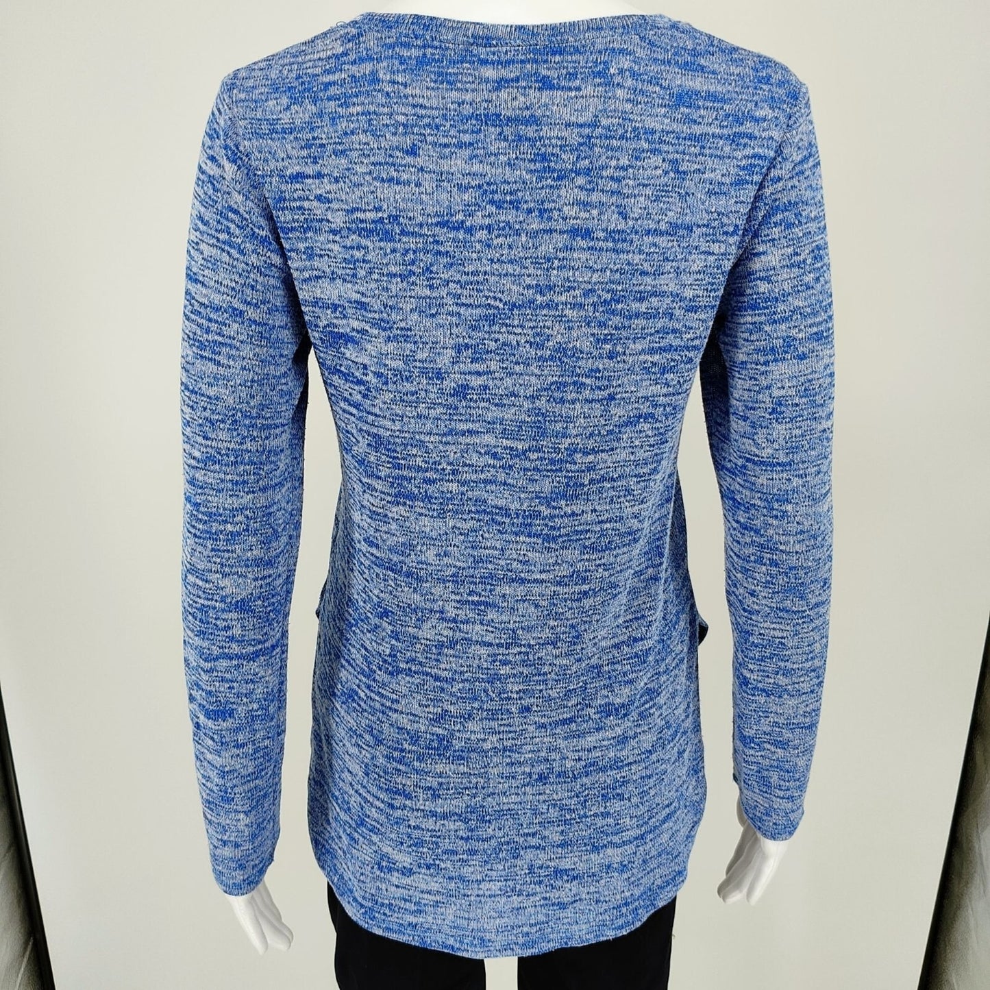 DC Comics Superman Blue Heather and Glitter Gold Long Sleeve Top -Juniors M 7/9
